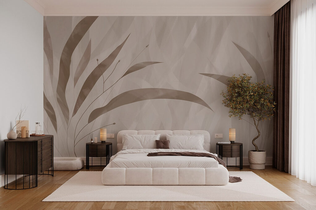 Fine sand-toned leaves — interior 2