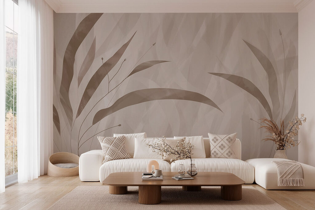 Fine sand-toned leaves — interior 4