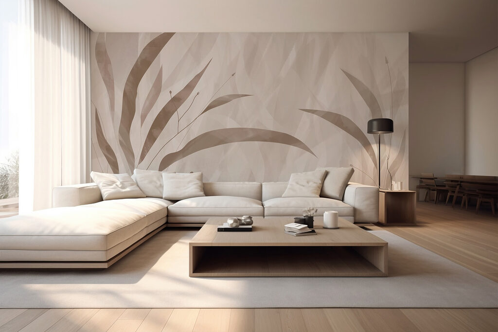 Fine sand-toned leaves — interior 5