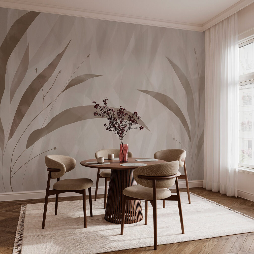Fine sand-toned leaves — interior 6