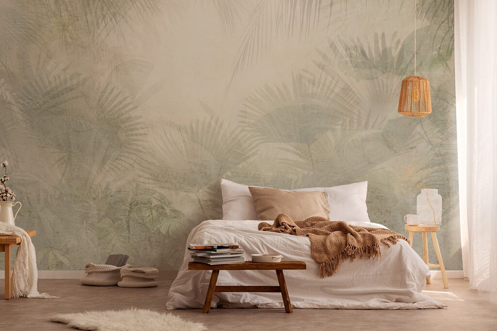Palm leaves in mist — interior 1