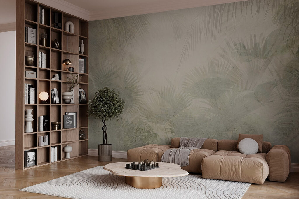 Palm leaves in mist — interior 2