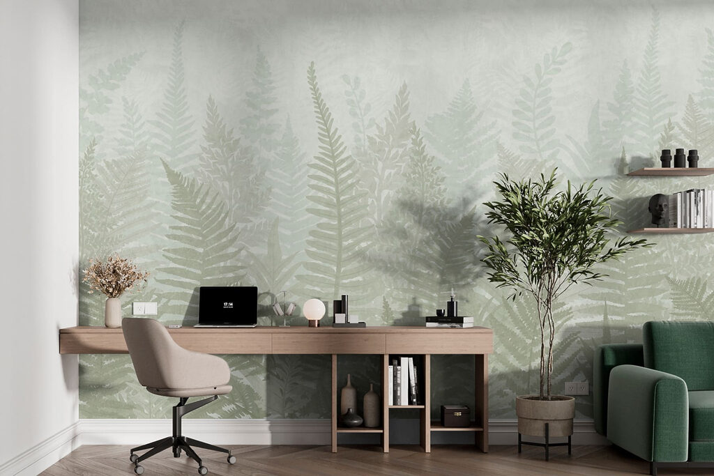 Ferns in soft mist — interior 1