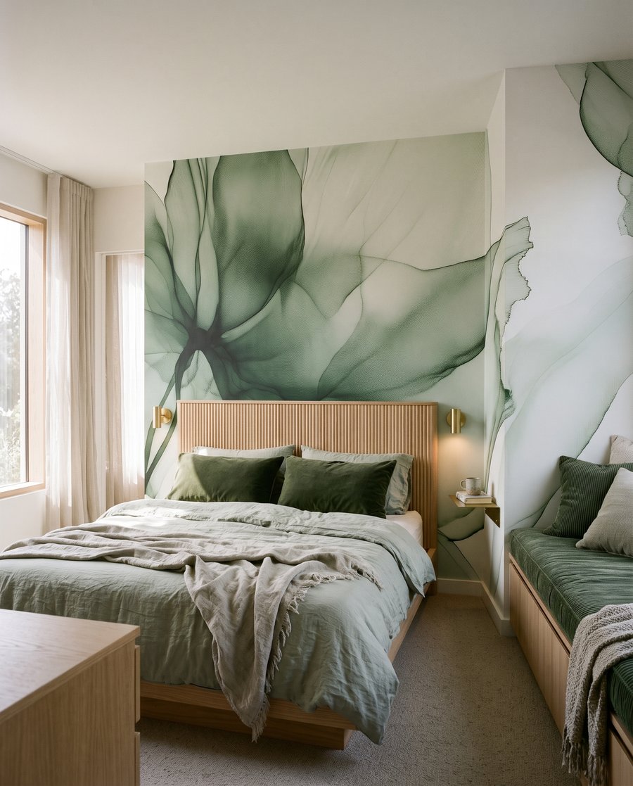 Two translucent flowers — interior 1