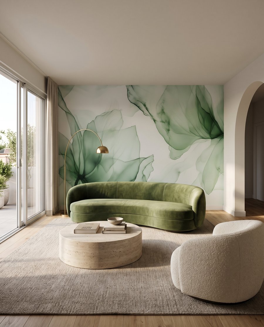 Two translucent flowers — interior 3