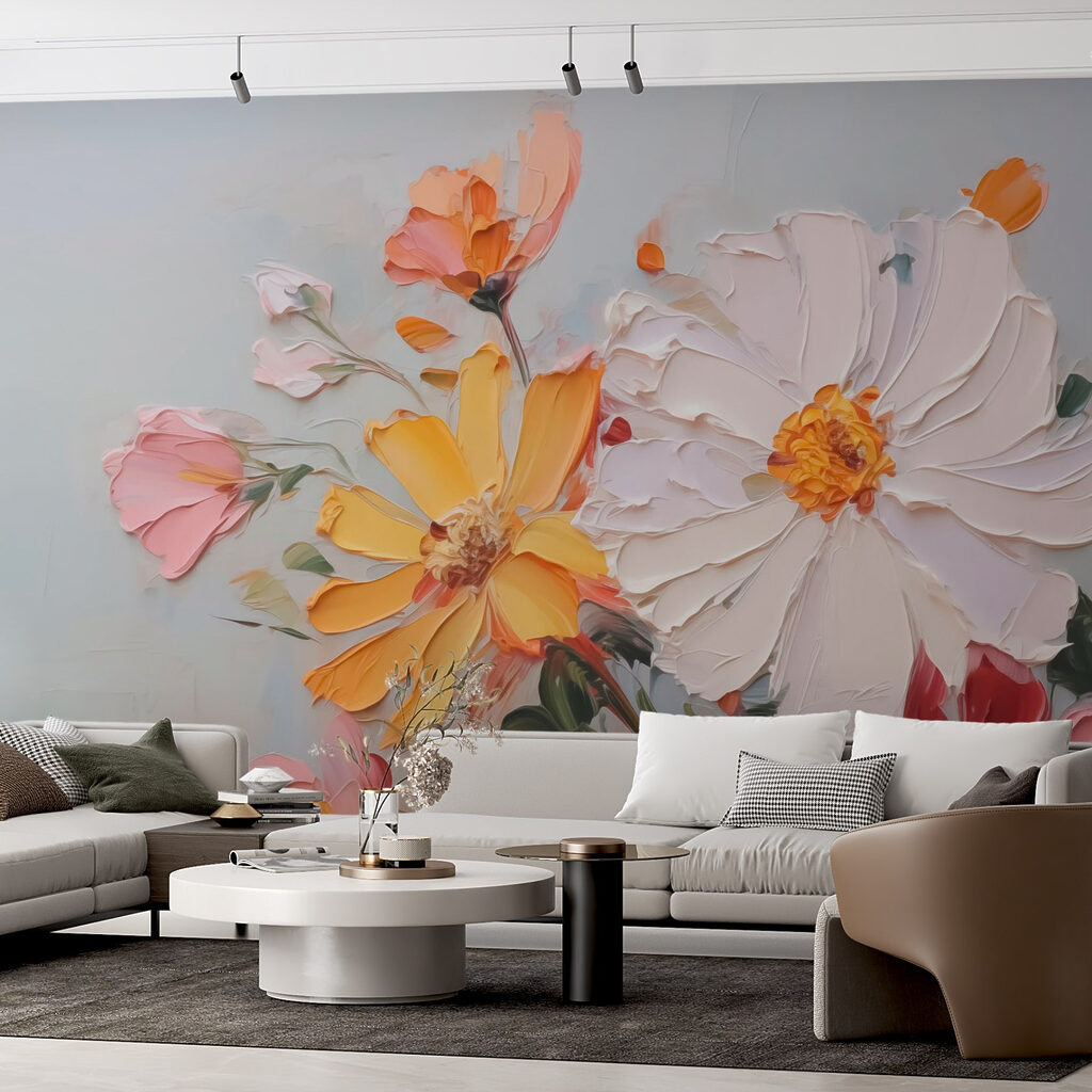 Flowers with brushed edges — interior 2