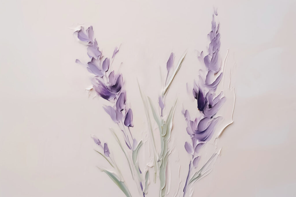 Purple flower spikes — full design