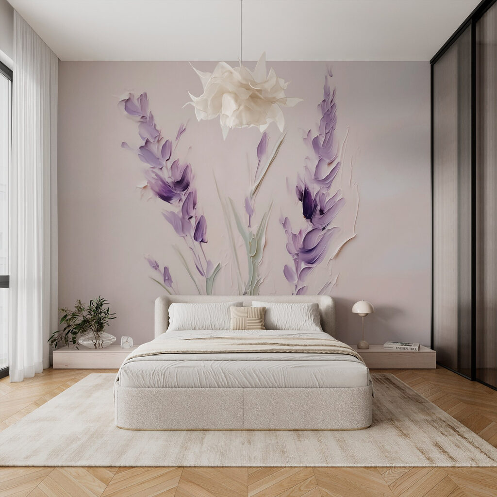 Purple flower spikes — interior 1