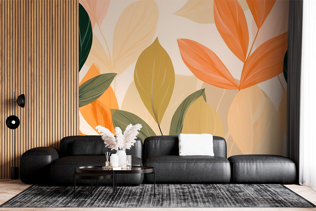 Orange leaves beside green — interior 1