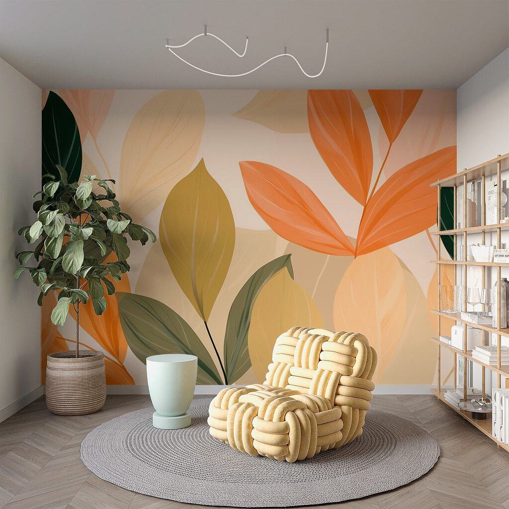 Orange leaves beside green — interior 2