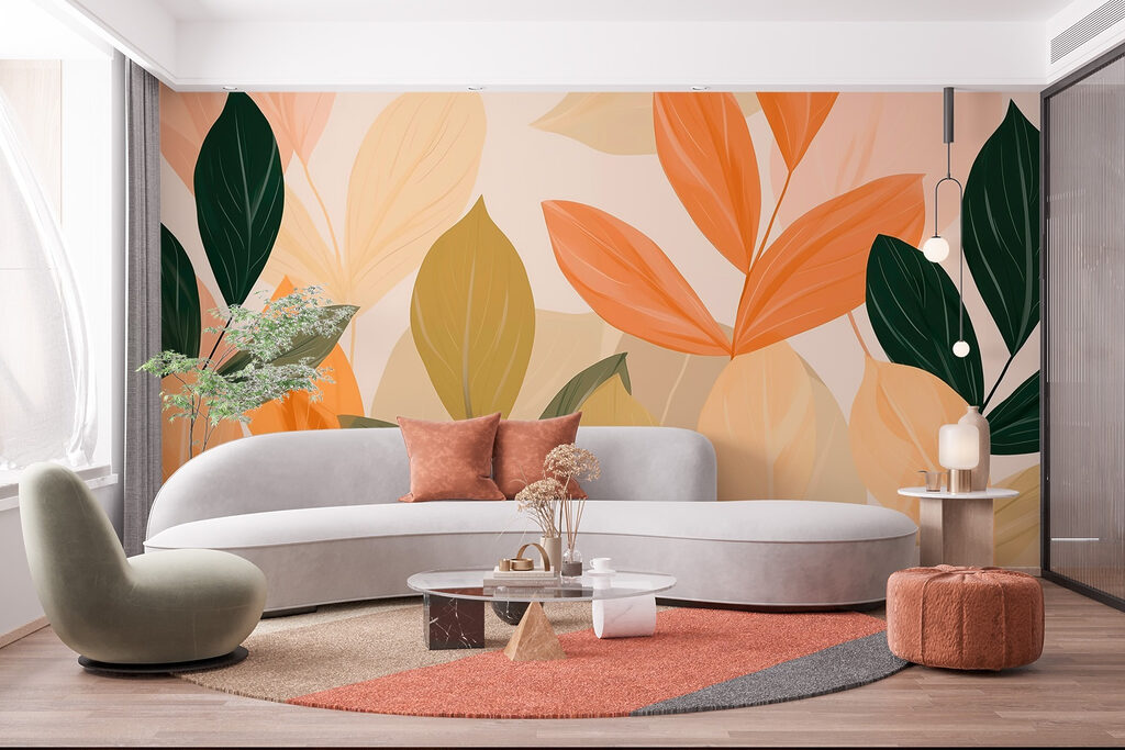 Orange leaves beside green — interior 3