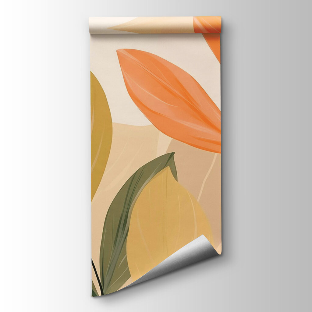Orange leaves beside green — product view