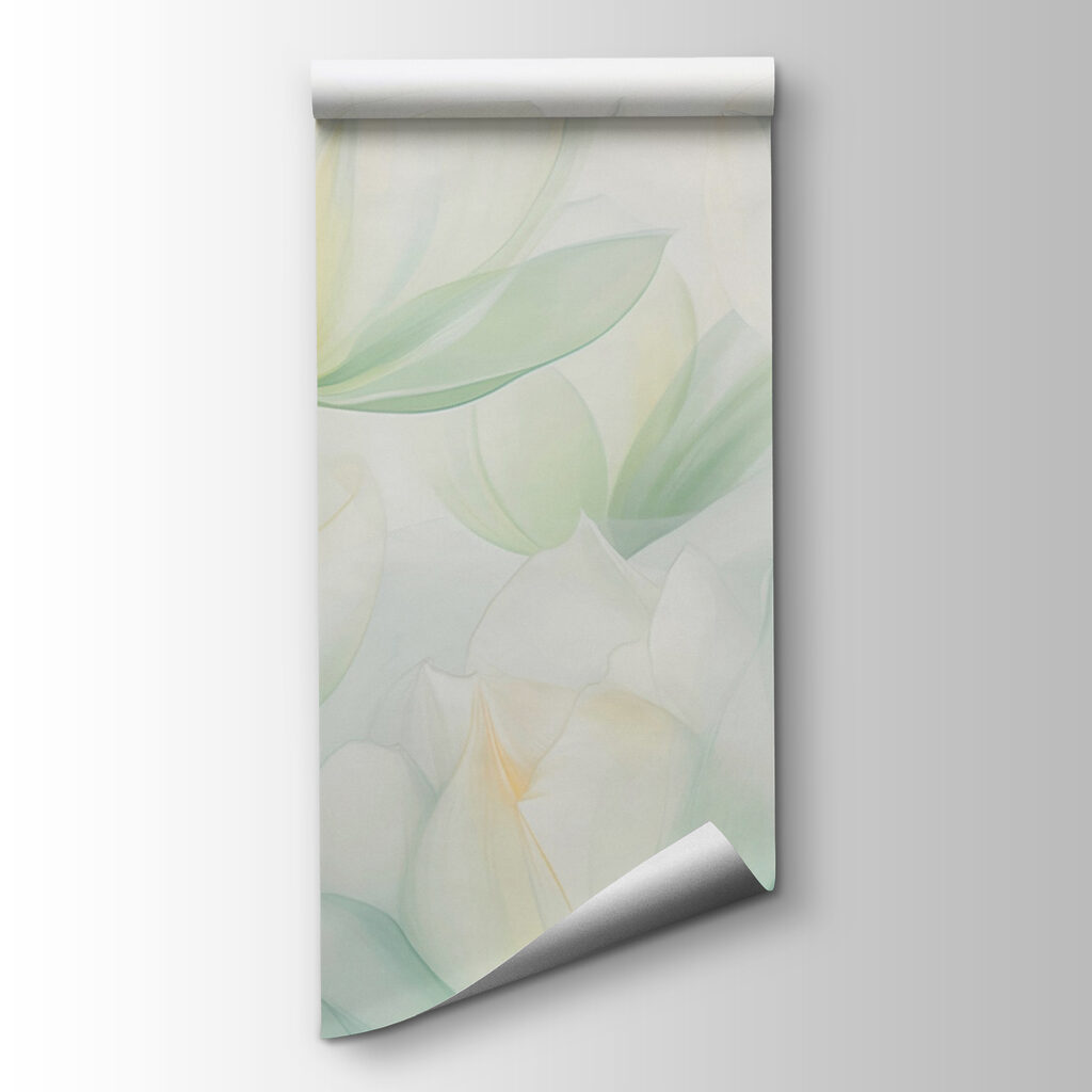 Pale tulips in mist — product view