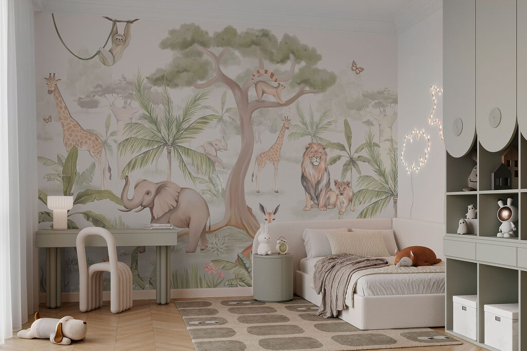 Animals around a tree — interior 1