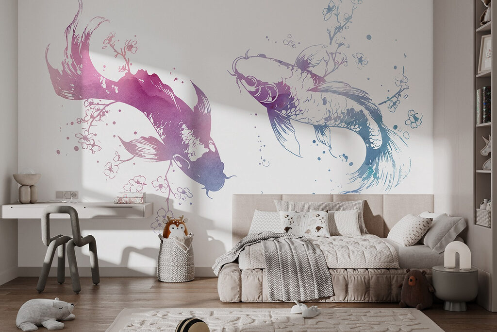 Two fish with splashes — interior 4