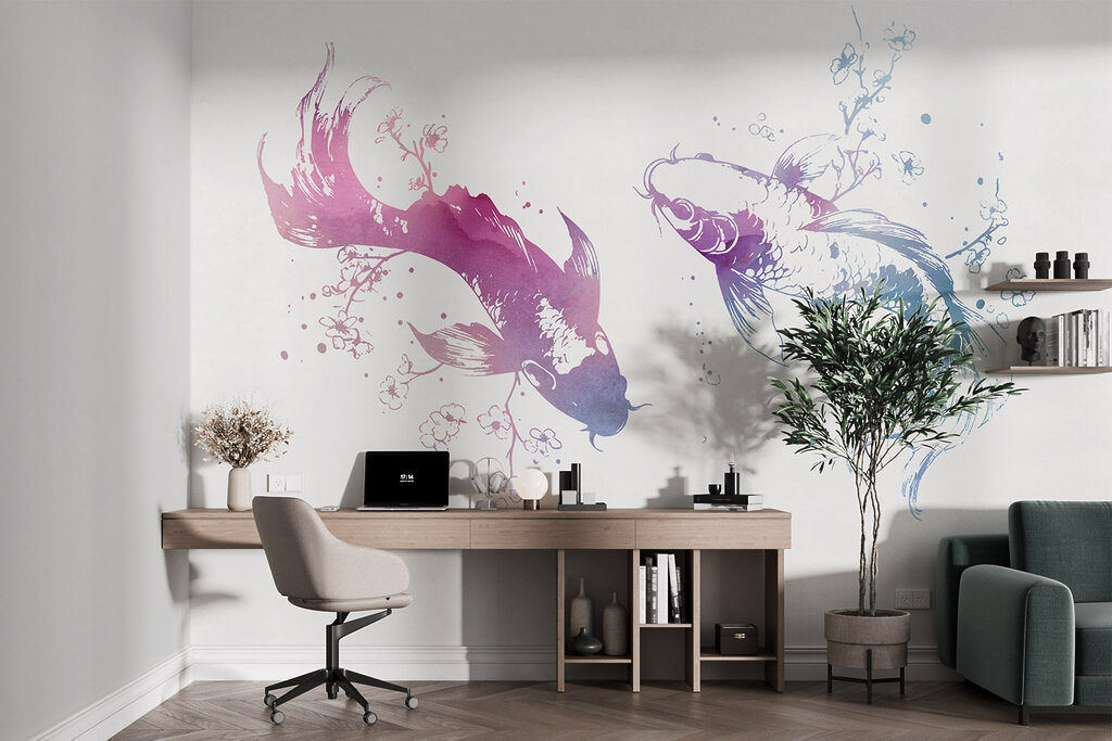 Two fish with splashes — interior 5
