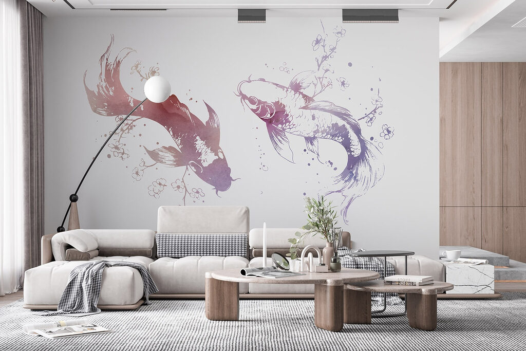 Koi in Floral Ink — interior 2