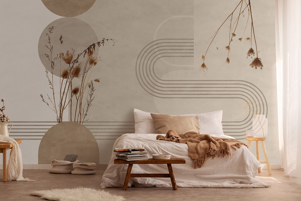 Dried flowers between arcs — interior 1