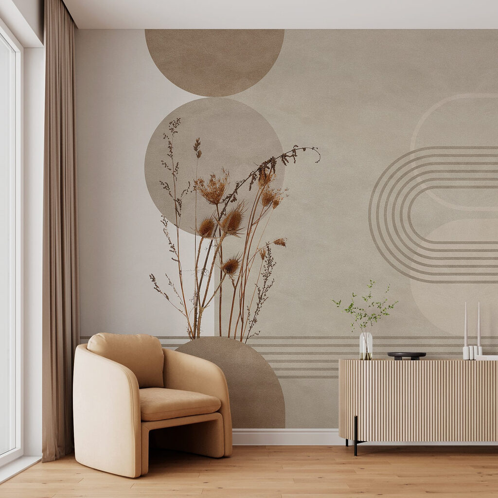 Dried flowers between arcs — interior 2