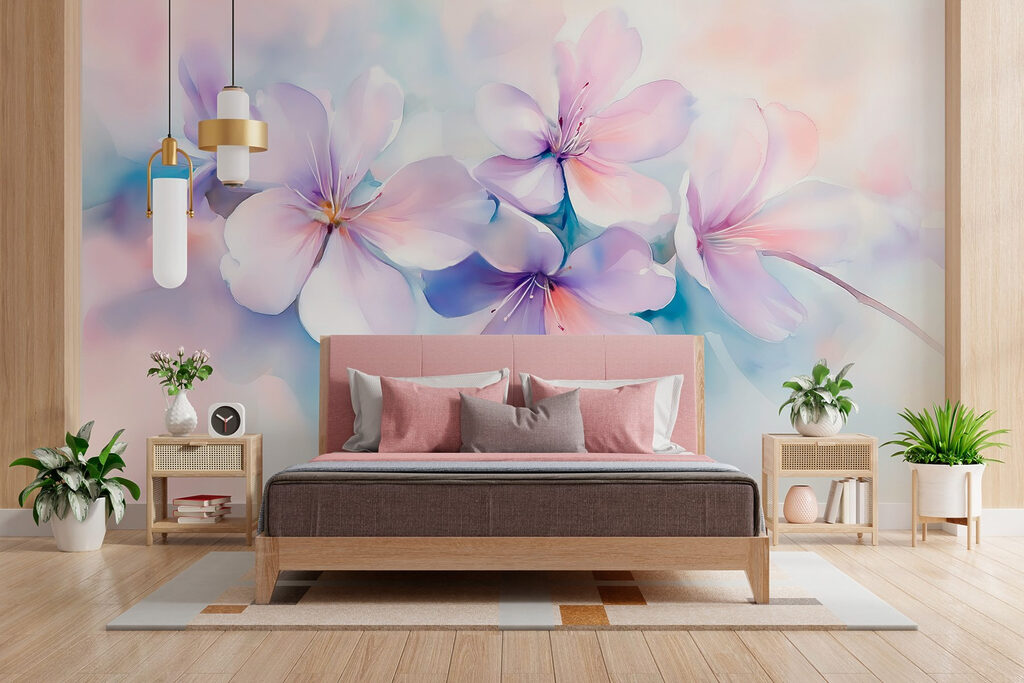 Pastel flowers in haze — interior 1