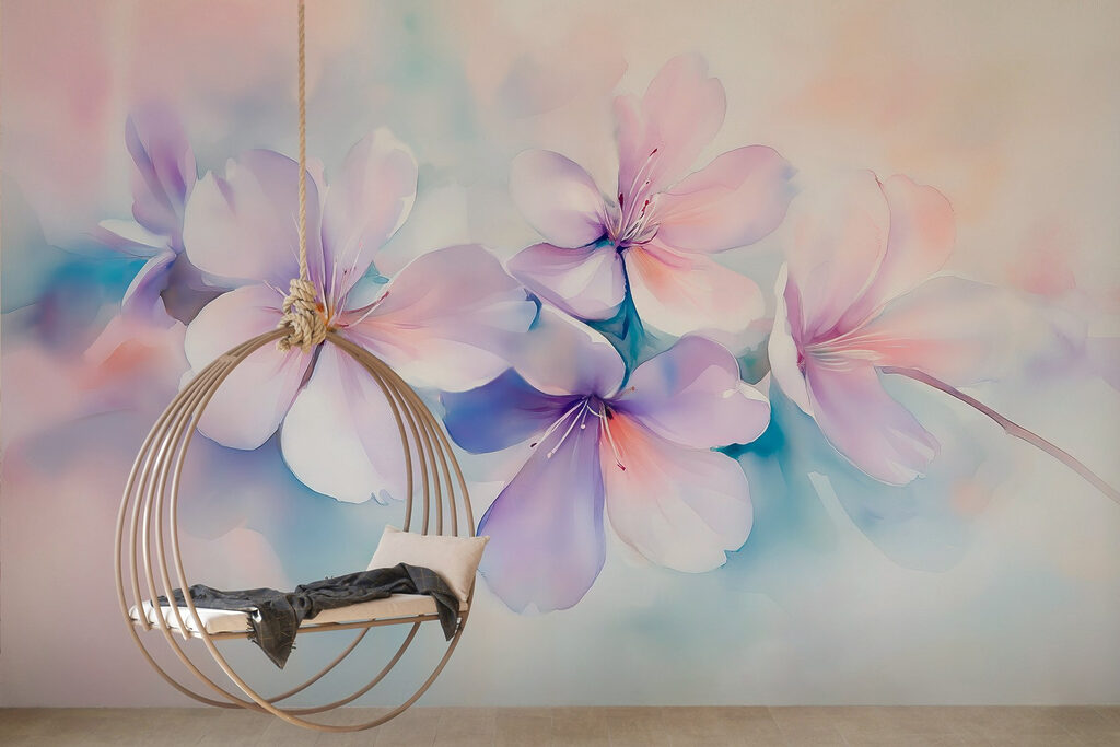 Pastel flowers in haze — interior 3