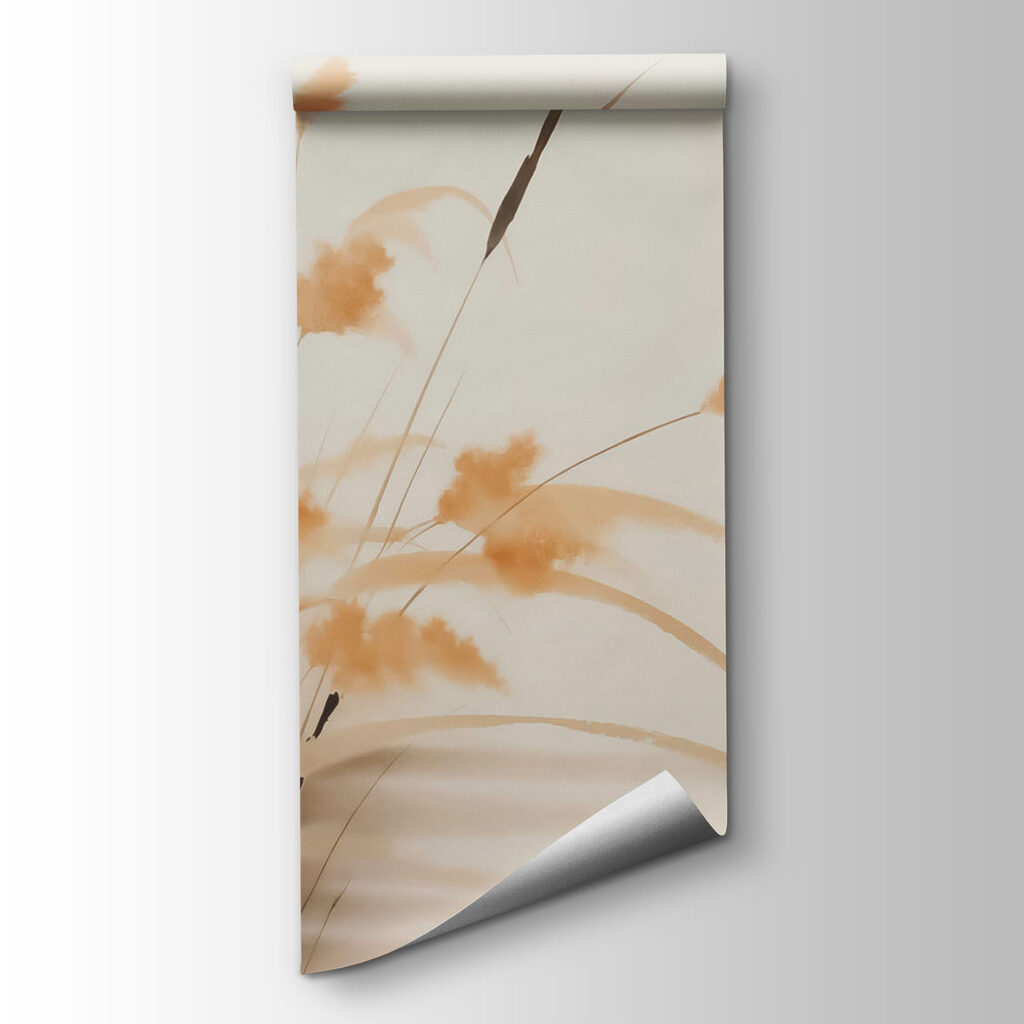 Yellow grasses on cream — product view