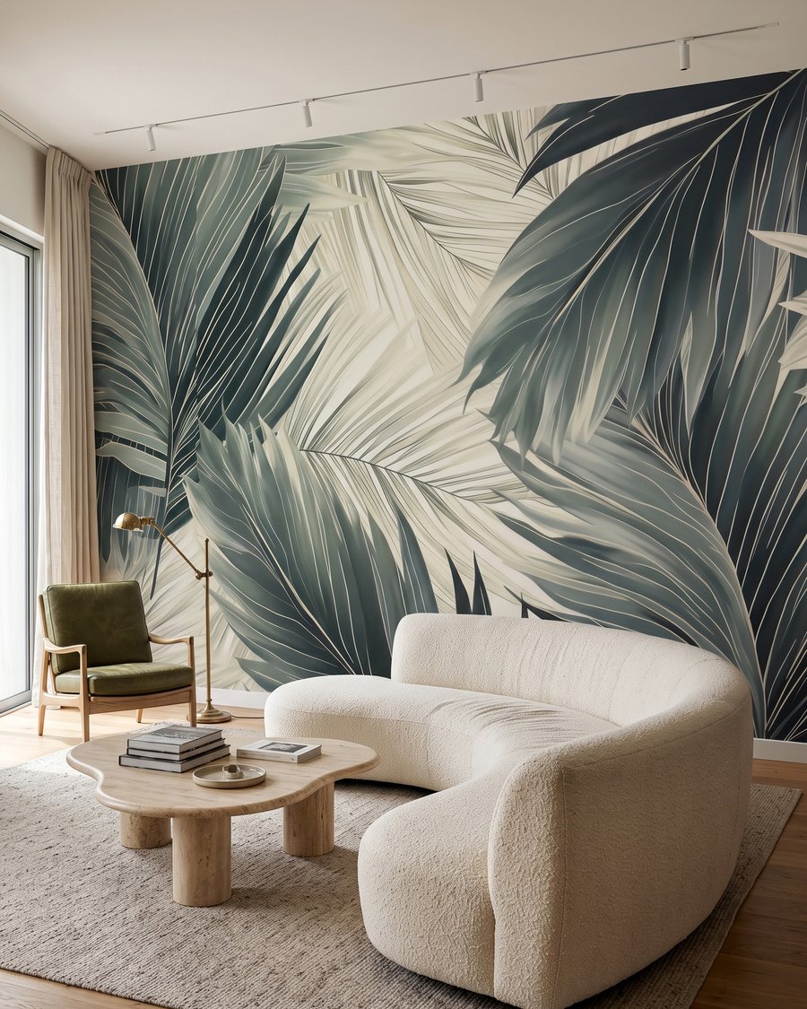 Palm Frond Weave in an interior