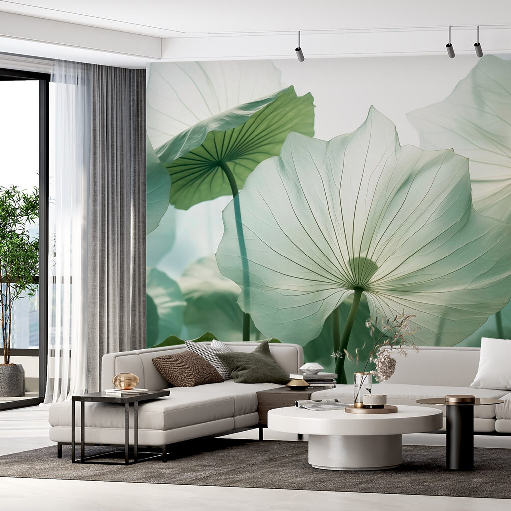 Lotus leaves in backlight — interior 1