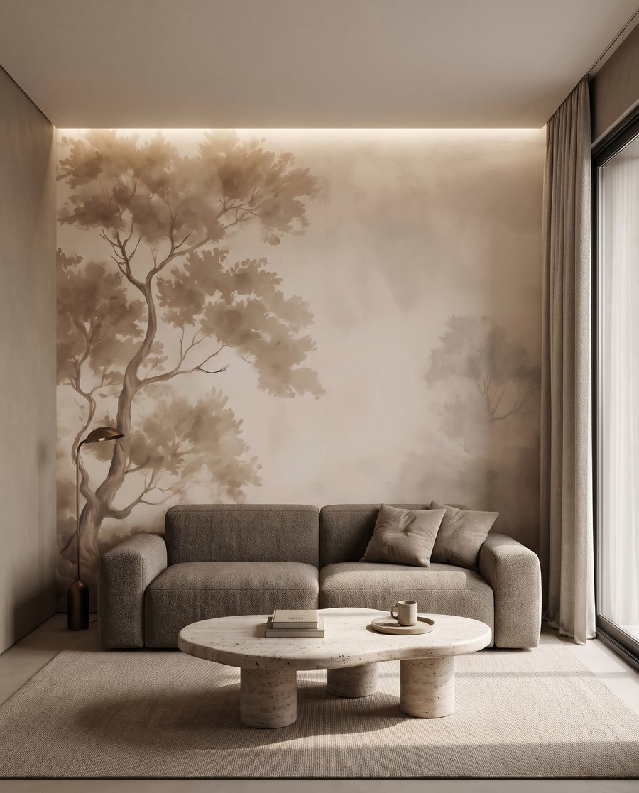 Tree in misty light — interior 4