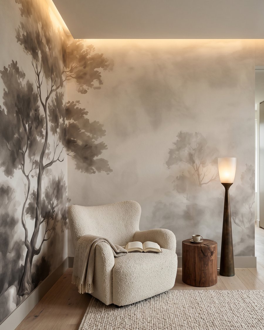 Tree in the Haze in an interior