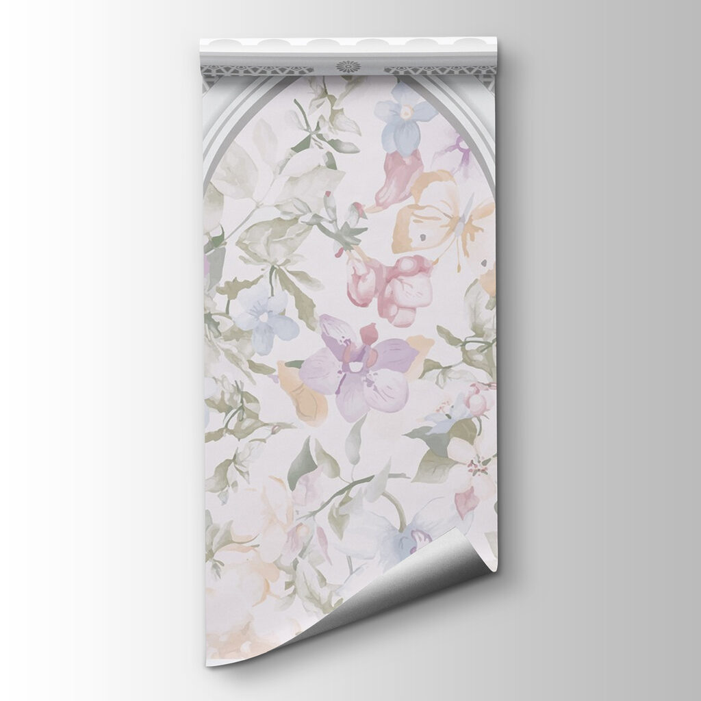 Blossom behind three arches — product view