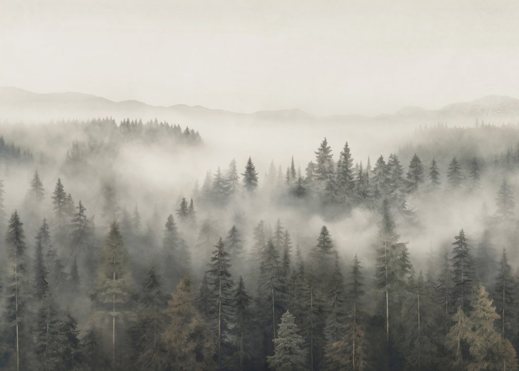 Pines in the Mist — full design