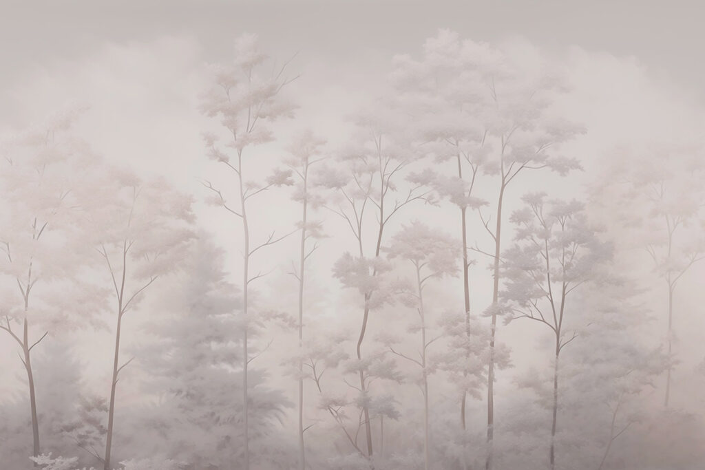 Slender trees in haze — full design