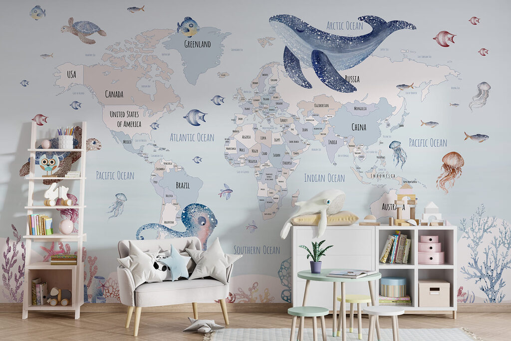 Map with sea creatures — interior 4