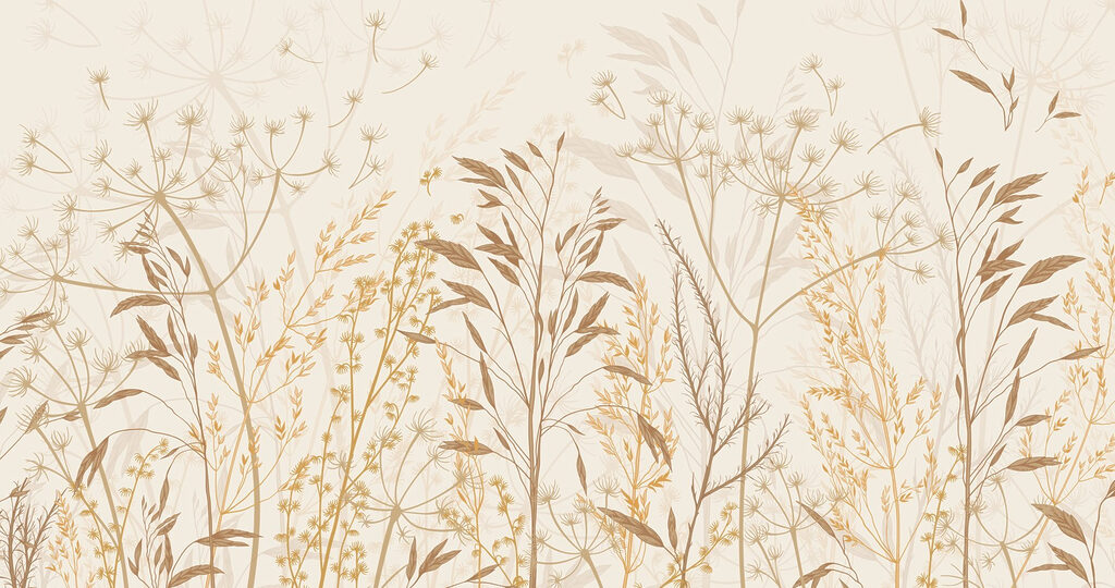 Plants in line art — full design