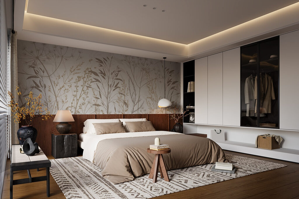 Meadow Stem Tapestry in an interior