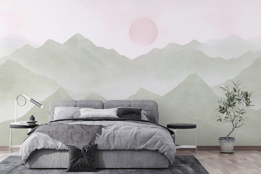 Pink moon over ridges — interior 1