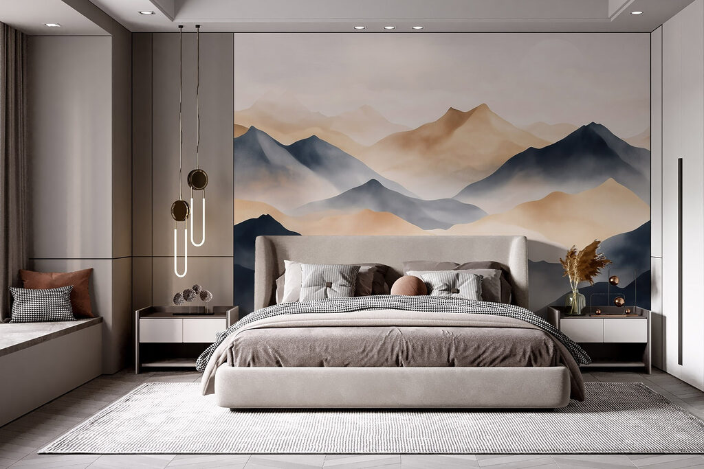 Dark mountains in layers — interior 1