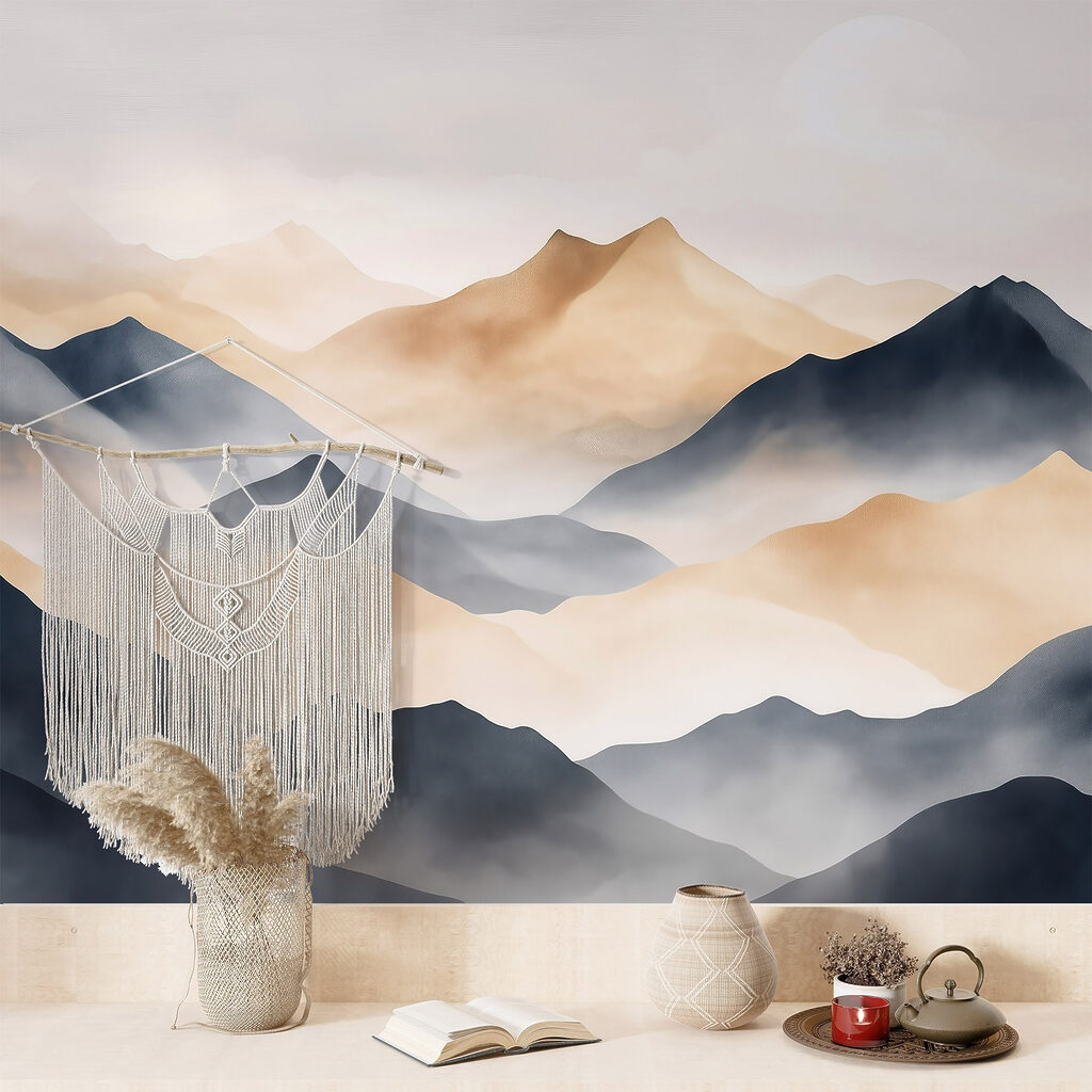 Dark mountains in layers — interior 2
