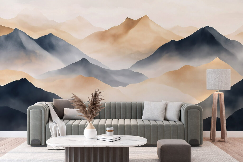Dark mountains in layers — interior 3
