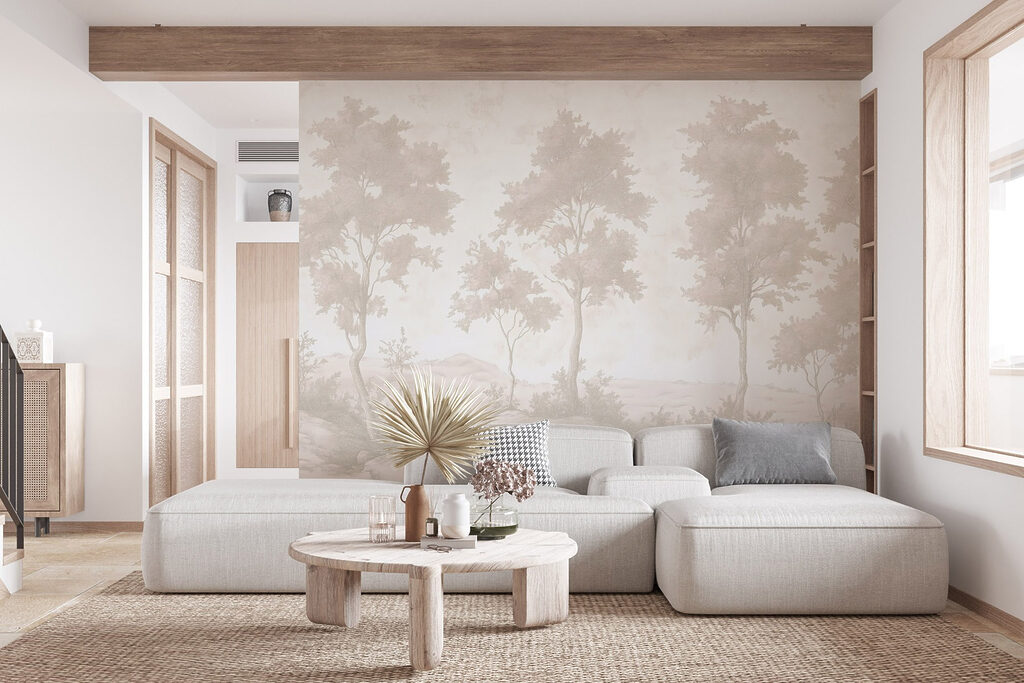 Pale trees on rocks — interior 4