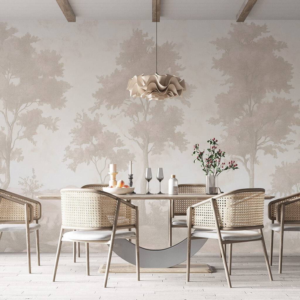 Pale trees on rocks — interior 5