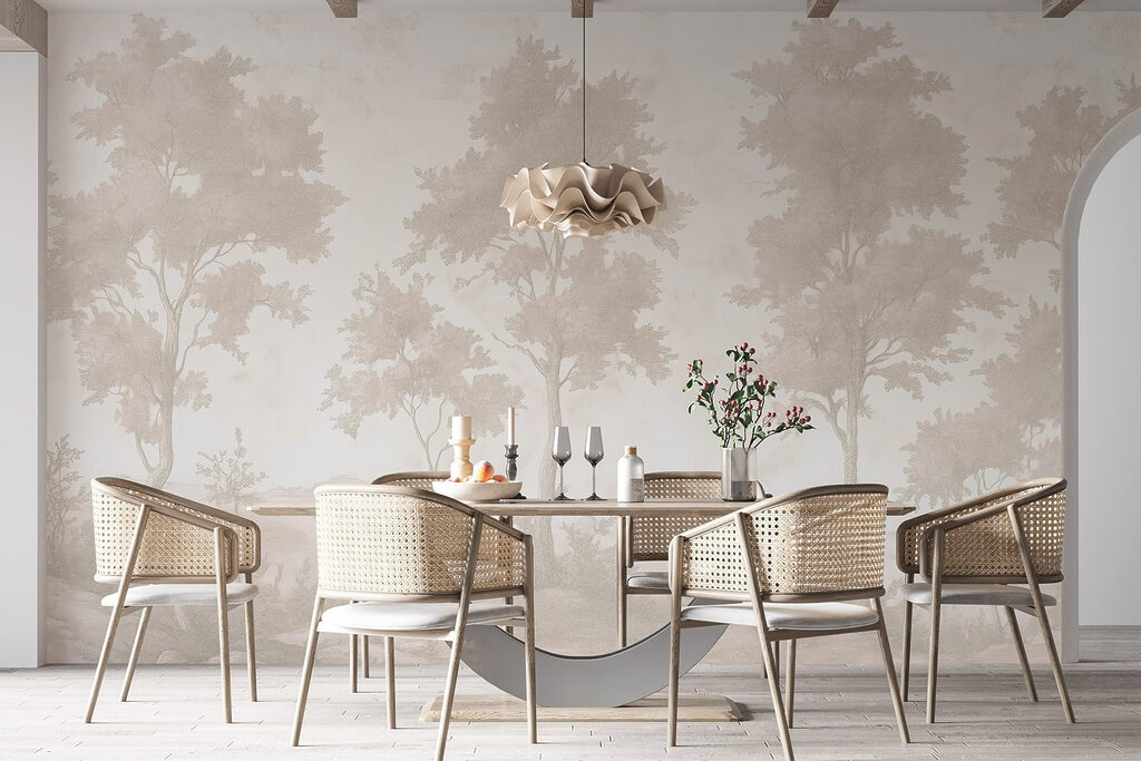 Pale trees on rocks — interior 6
