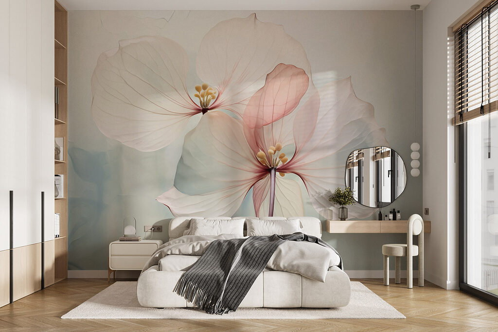 Two pastel flowers — interior 1