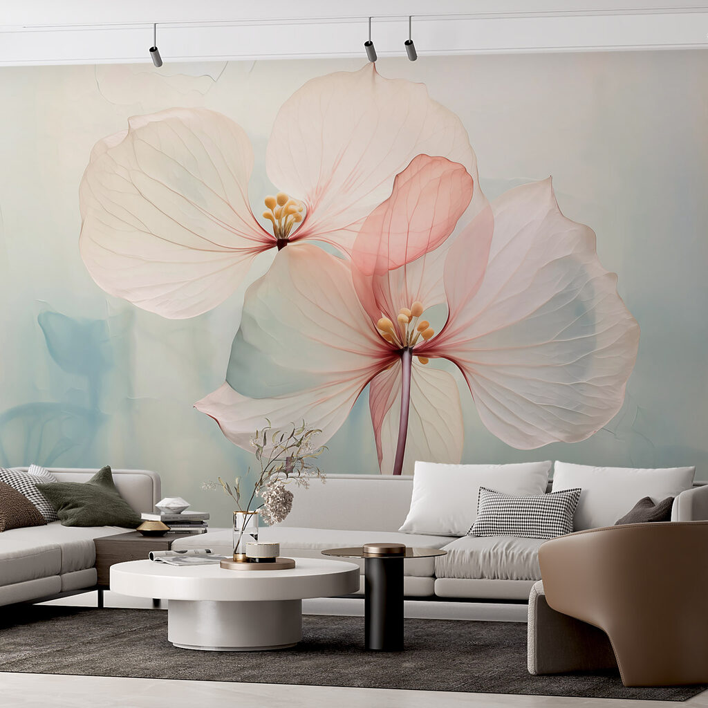 Two pastel flowers — interior 2