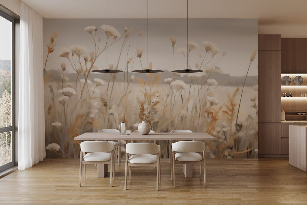 White wildflowers on hills — interior 4