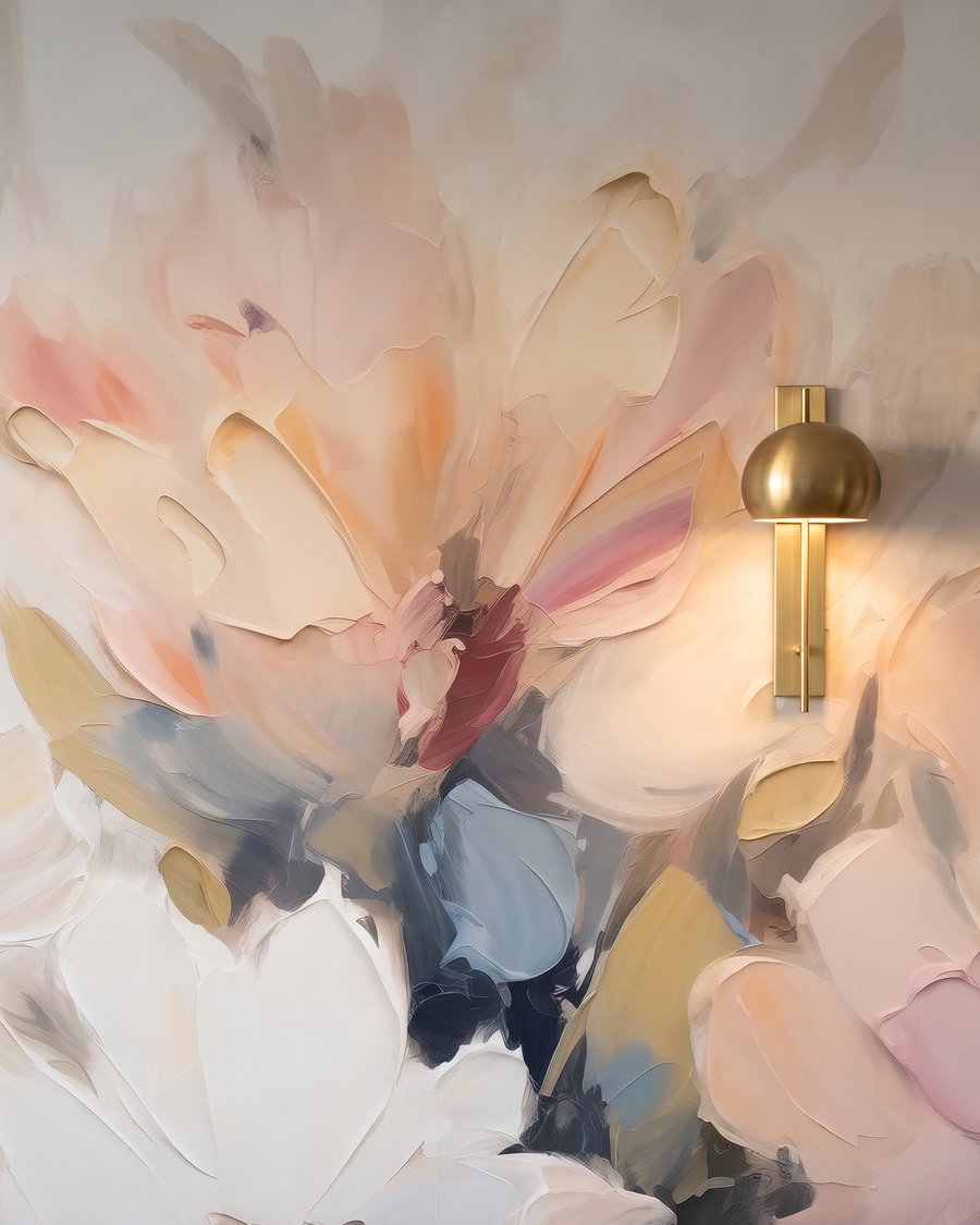 Sunlit Flower Painting — detail
