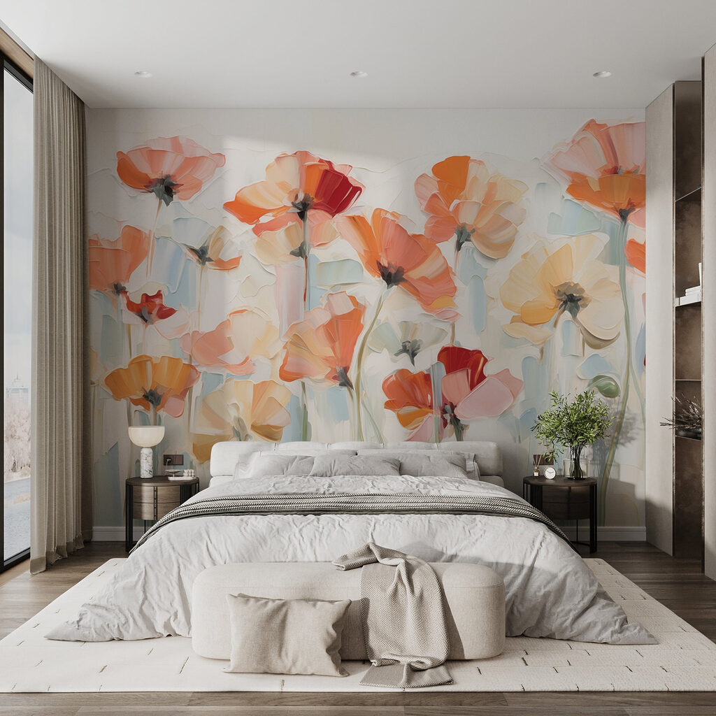 Tall flowers in paint — interior 1