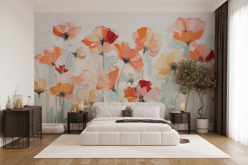 Tall flowers in paint — interior 2