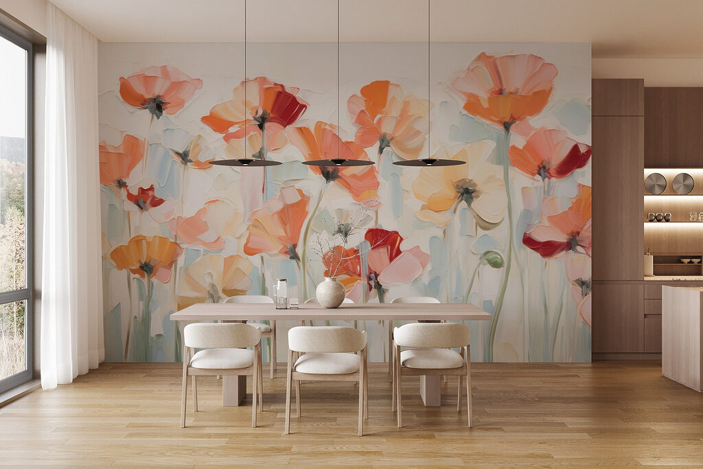 Tall flowers in paint — interior 3